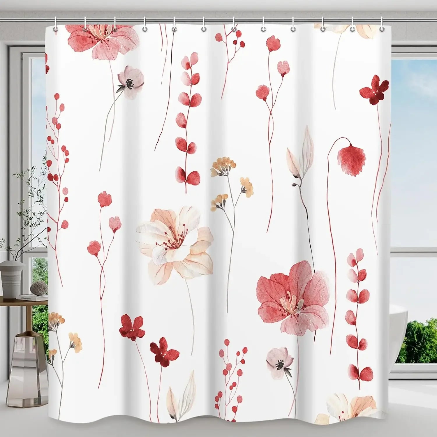 FloraSoft™ Elegant Floral Window Curtain