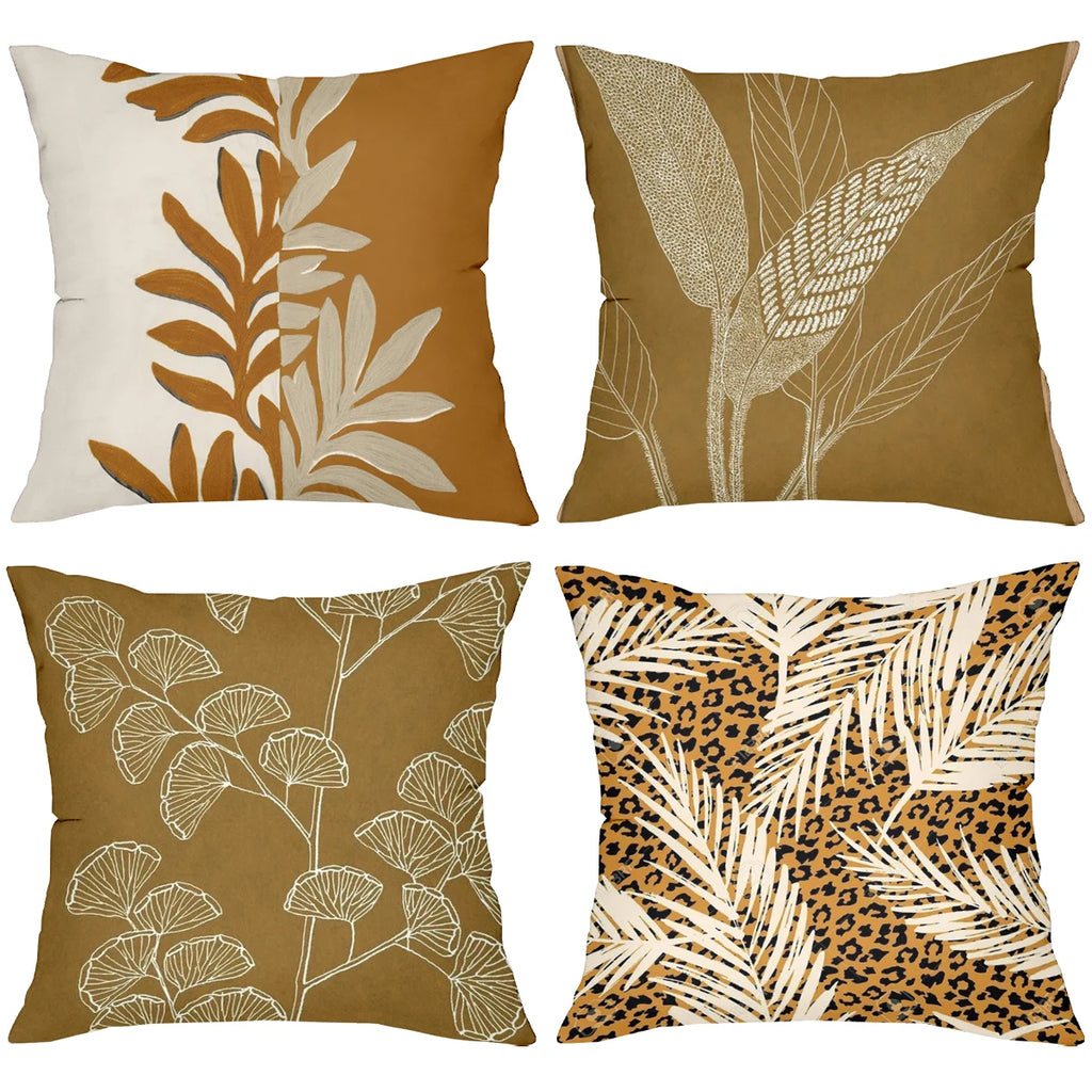 NatureSoft™ Botanical Decorative Cushion Covers (Set of 4)