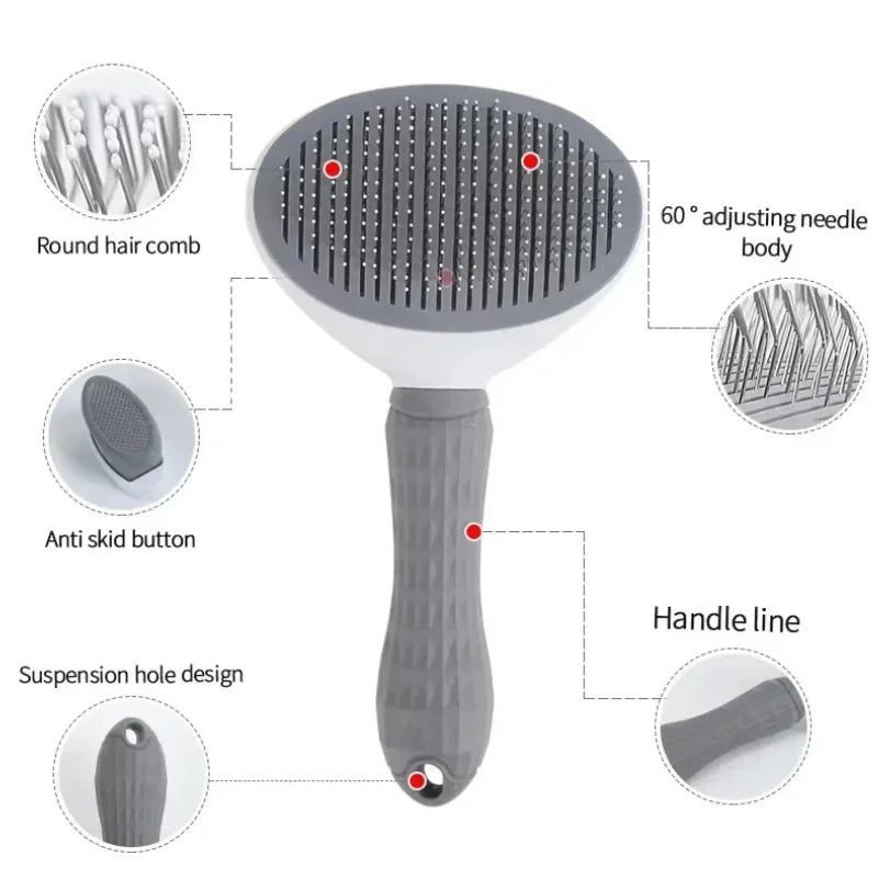 FurEase™ Self-Cleaning Pet Grooming Brush