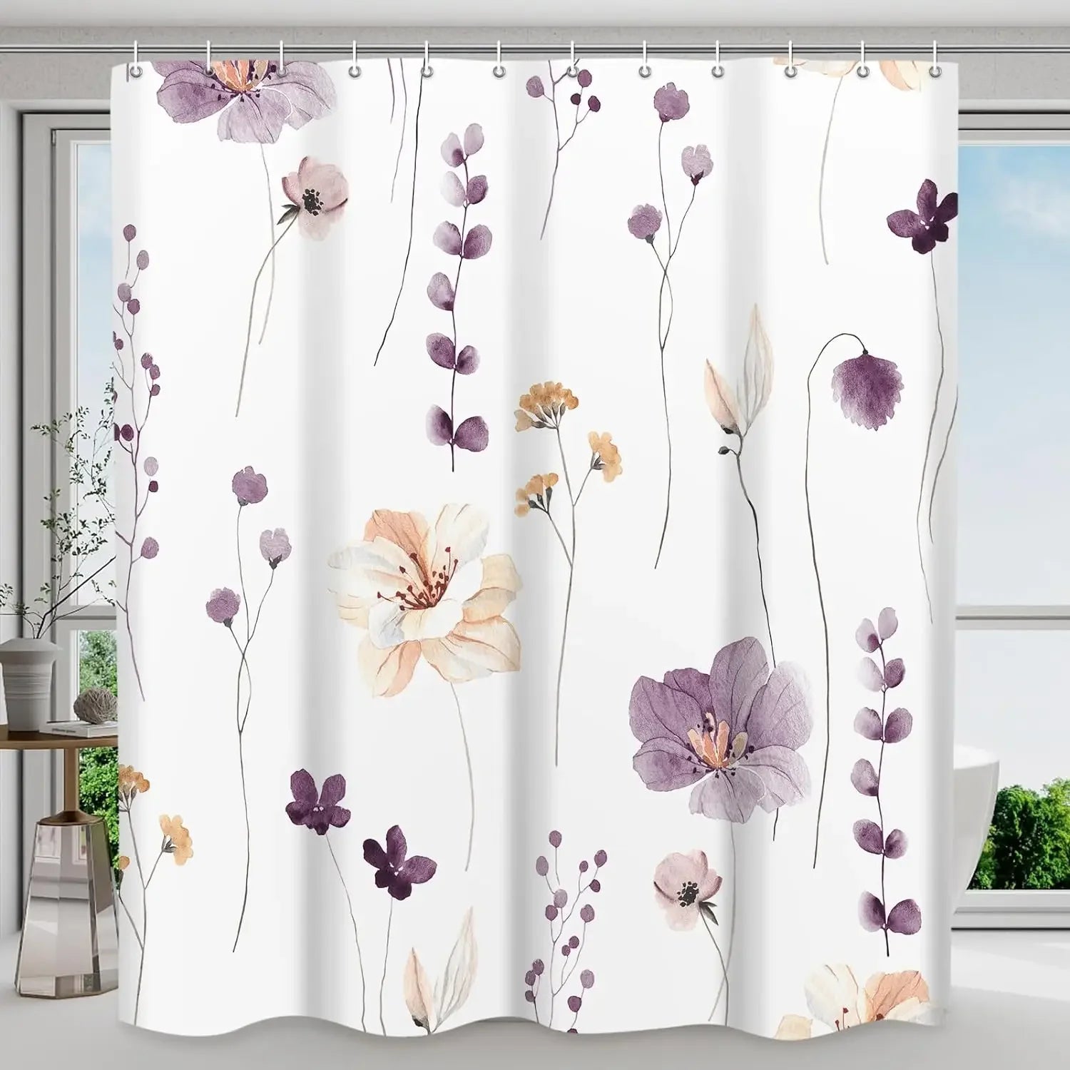 FloraSoft™ Elegant Floral Window Curtain