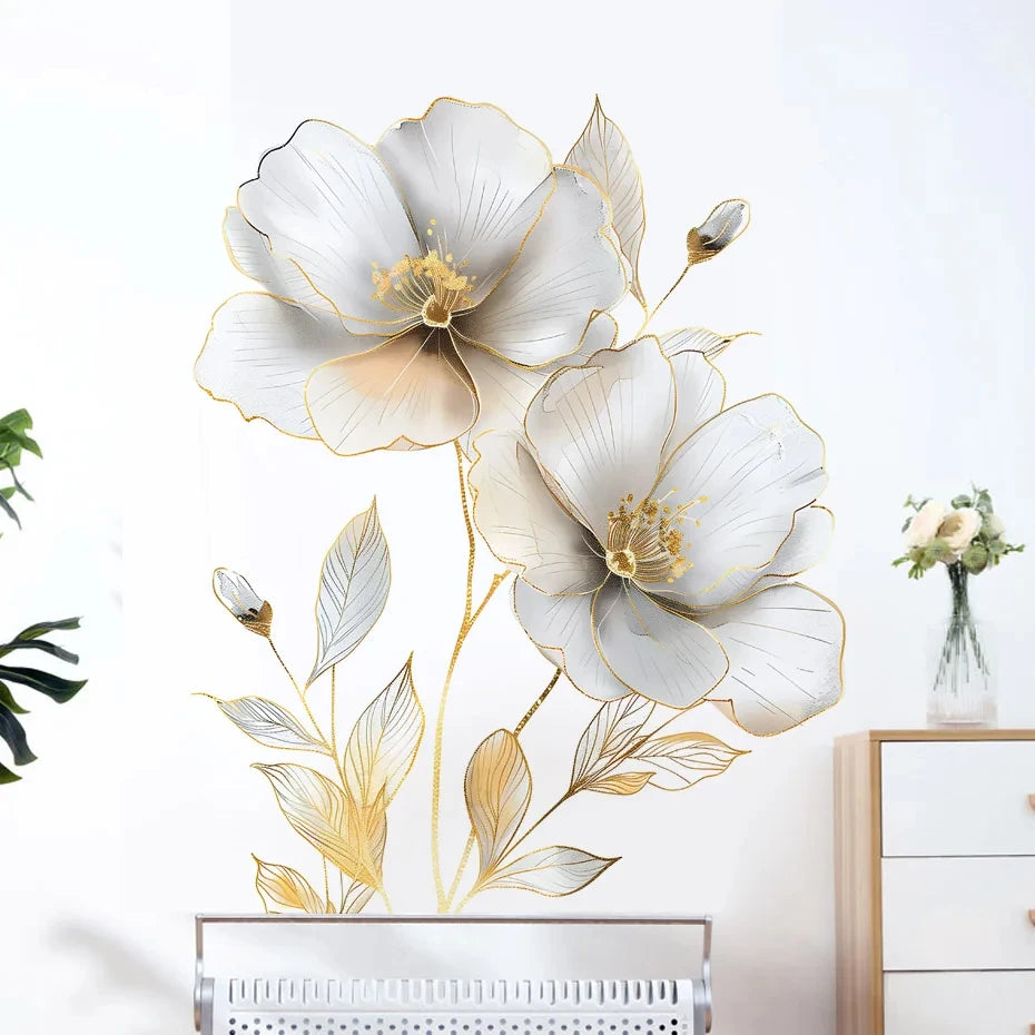 BloomAura™ Elegant Floral Wall Decal