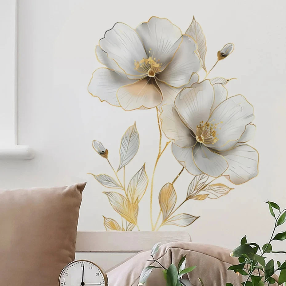 BloomAura™ Elegant Floral Wall Decal