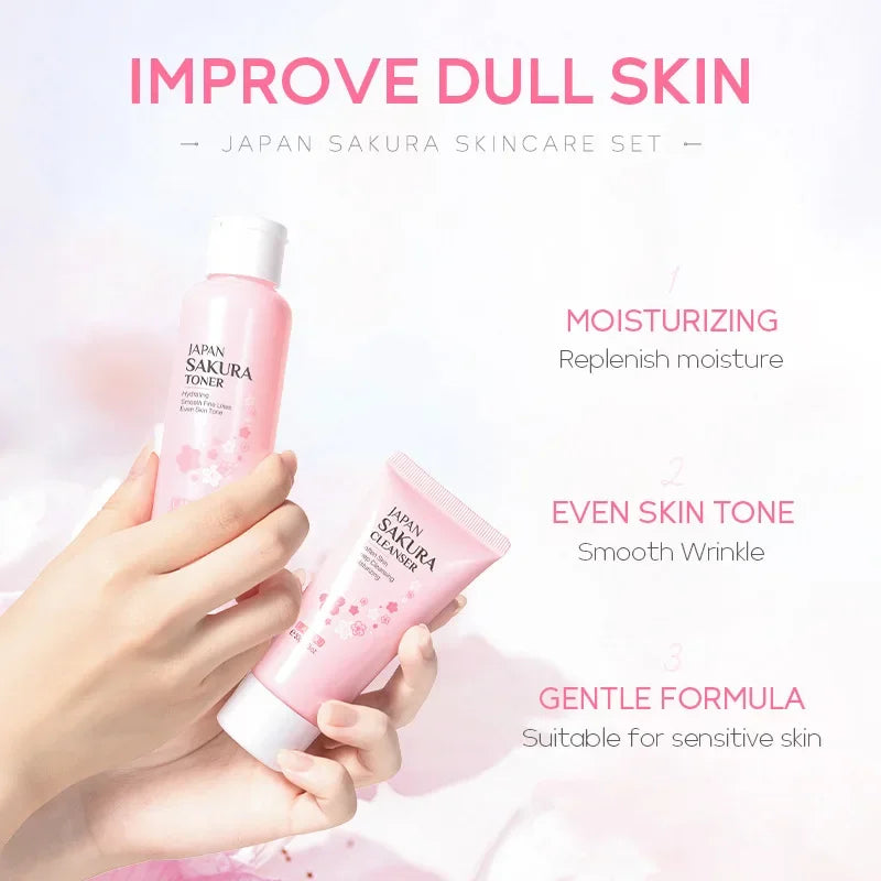 SakuraGlow™ Japanese Cherry Blossom Skincare Set