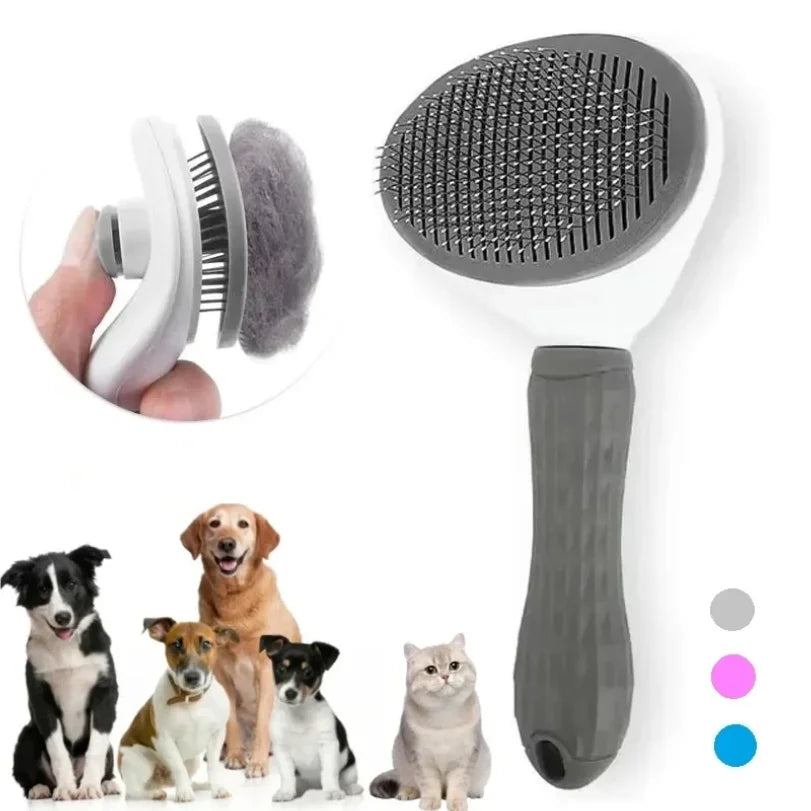 FurEase™ Self-Cleaning Pet Grooming Brush