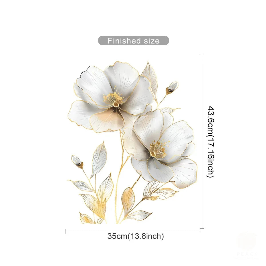 BloomAura™ Elegant Floral Wall Decal