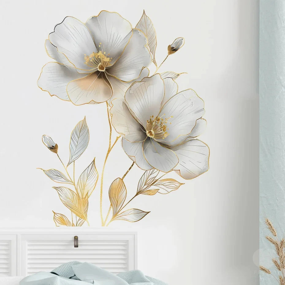 BloomAura™ Elegant Floral Wall Decal