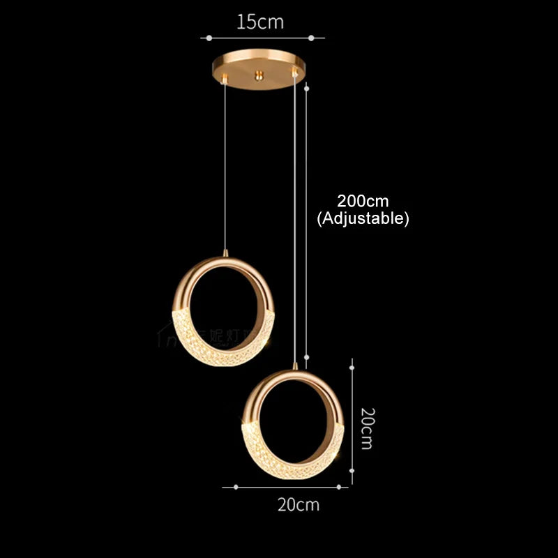 LunaGlow™ Modern Crescent Pendant Light