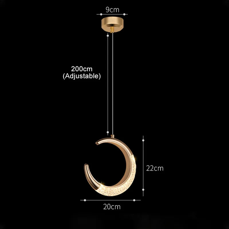 LunaGlow™ Modern Crescent Pendant Light