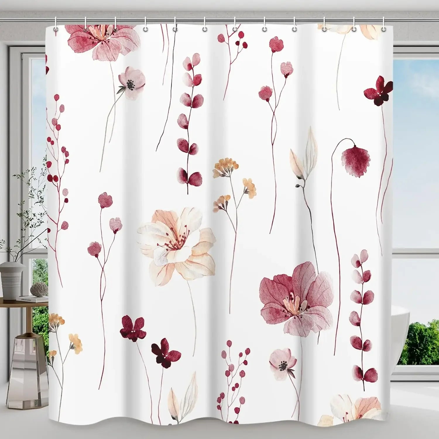 FloraSoft™ Elegant Floral Window Curtain