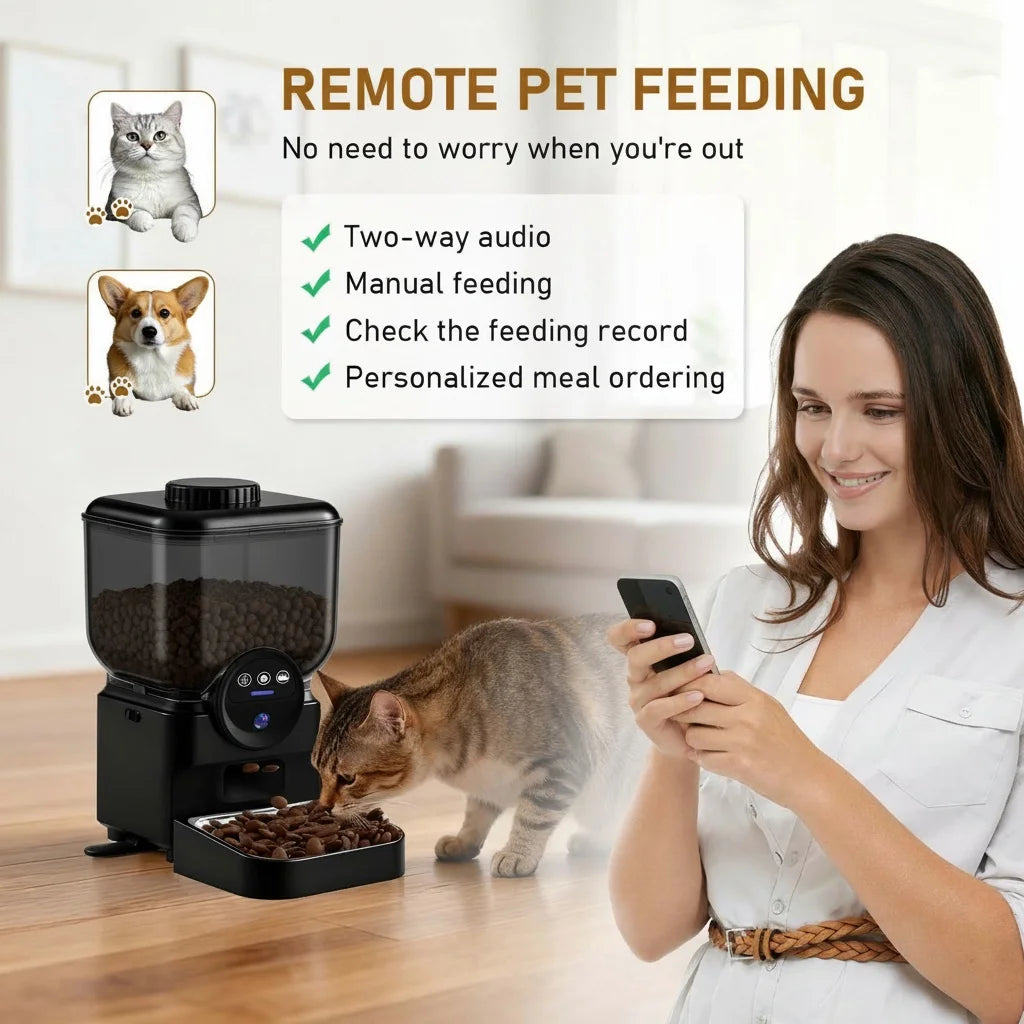 AutoFeast Pro™ Smart Pet Feeder with HD Camera