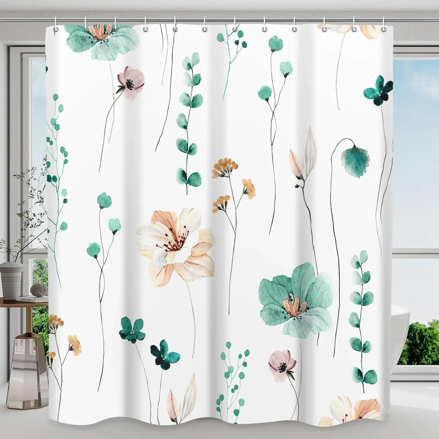 FloraSoft™ Elegant Floral Window Curtain