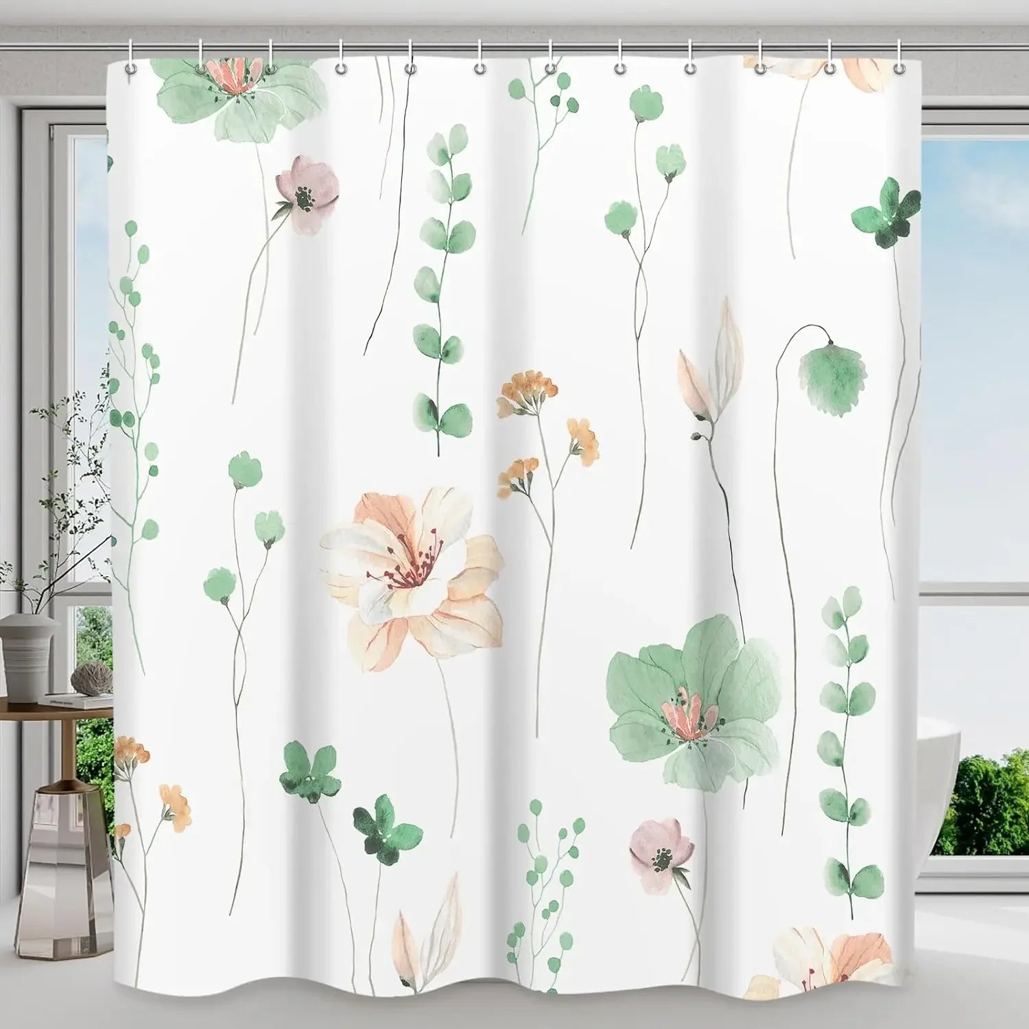 FloraSoft™ Elegant Floral Window Curtain