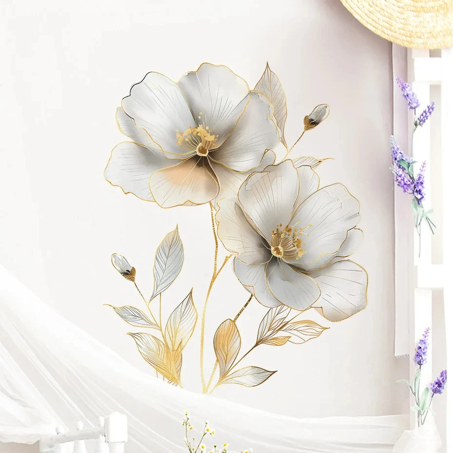 BloomAura™ Elegant Floral Wall Decal
