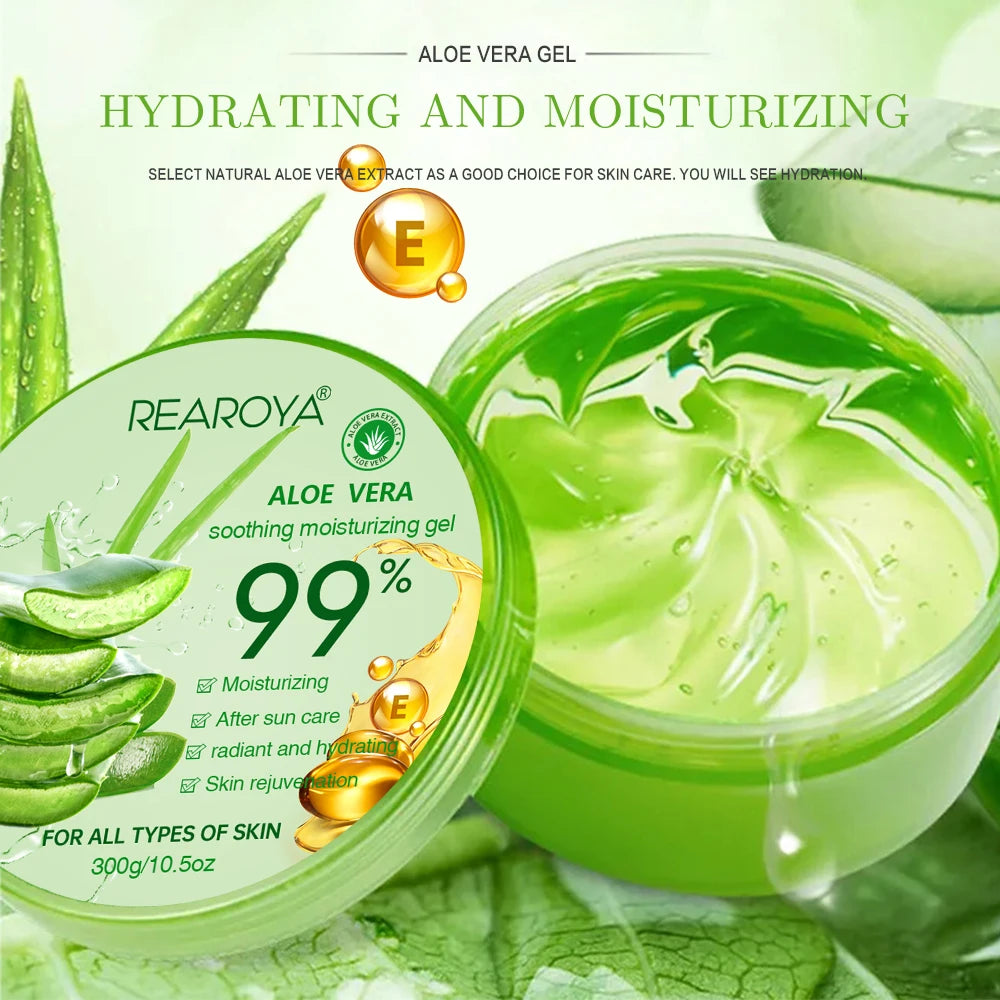 PureGlow™ Aloe Vera Hydrating Gel – 99% Natural Formula